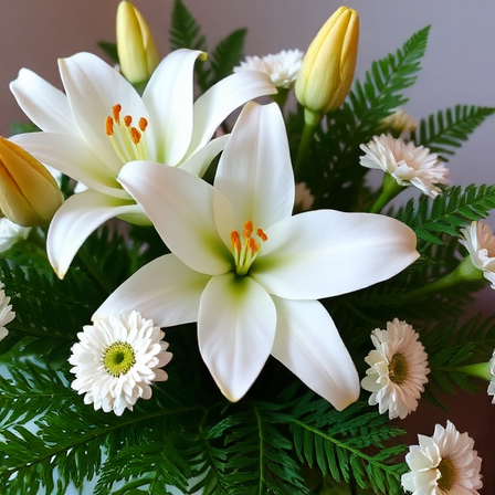 Başsağlığı Buketi - White lilies